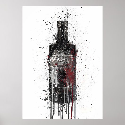 Gin Bottle Wall Art Print 'Dark Sky' 0268  ポスター (正面)