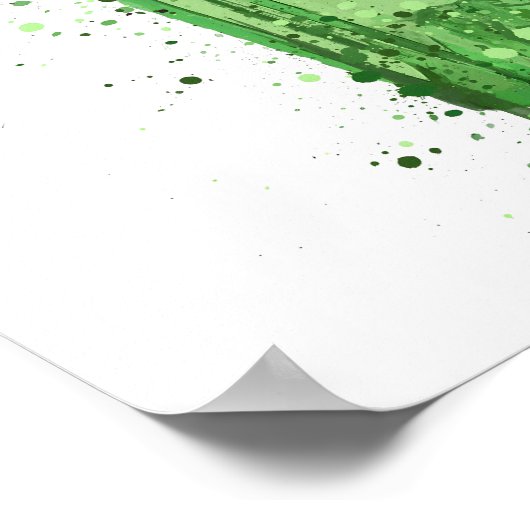 Gin Bottle Wall Art Print 'Emerald 2.0' ポスター (角)