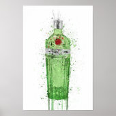 Gin Bottle Wall Art Print 'Emerald 2.0' ポスター (正面)