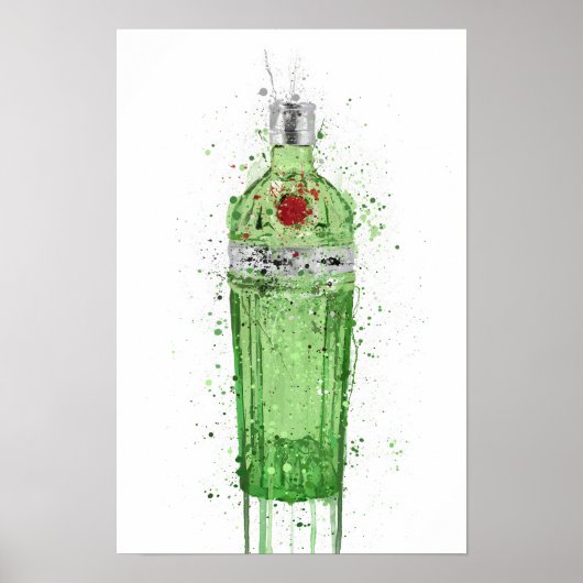Gin Bottle Wall Art Print 'Emerald 2.0' ポスター (正面)