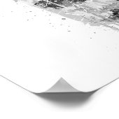 Gin Bottle Wall Art Print 'Grey Marble' ポスター (角)