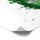 Gin Bottle Wall Art Print 'Leaf Green' ポスター (角)