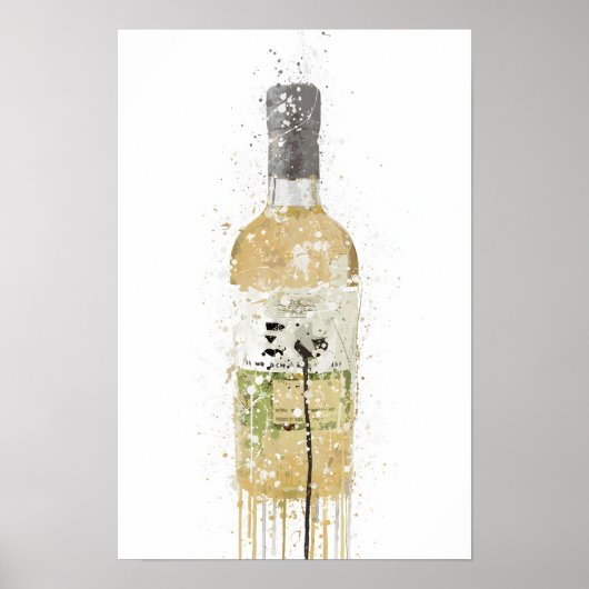 Gin Bottle Wall Art Print 'Meadow' ポスター (正面)