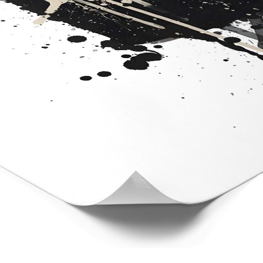 Gin Bottle Wall Art Print 'Onyx ポスター (角)