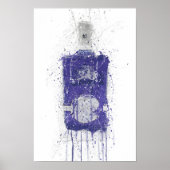 Gin Bottle Wall Art Print 'Periwinkle ポスター (正面)