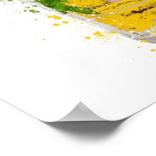 Gin Bottle Wall Art Print 'Zest' ポスター (角)