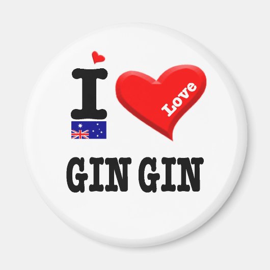GIN GIN - I Love マグネット (正面)