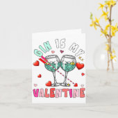 Gin Is My Valentine Hearts Matching Drinker Family カード (黄色い花)
