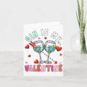 Gin Is My Valentine Hearts Matching Drinker Family カード (正面)