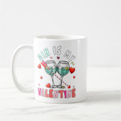 Gin Is My Valentine Hearts Matching Drinker Family コーヒーマグカップ (左)