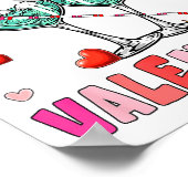 Gin Is My Valentine Hearts Matching Drinker Family ポスター (角)