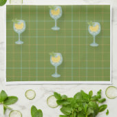 Gin Lover Plaid Tea Towel – Olive  & Ivory  キッチンタオル (折り畳み)