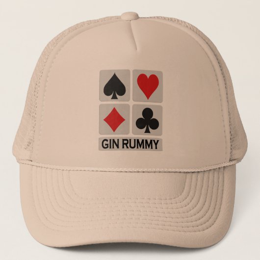 Gin Rummyの帽子 – 色を選択 キャップ (正面)