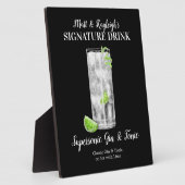 Gin & Tonic ・このシグネチャードリンクプランをパーソナライズ フォトプラーク (側面)