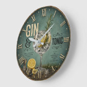 Gin & Tonic ラージ壁時計 (傾斜)