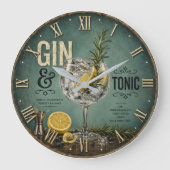 Gin & Tonic ラージ壁時計 (正面)
