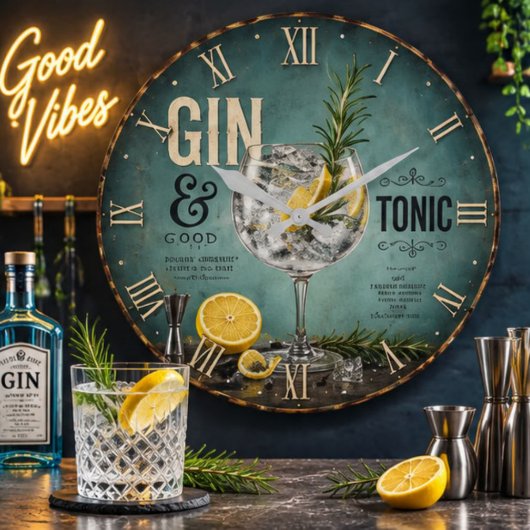 Gin & Tonic ラージ壁時計