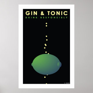 Gin & Tonic (大規模アーカイブ紙ポスター) ポスター