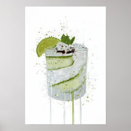 Gin & Tonic 'Cucumber and Lime'  ポスター