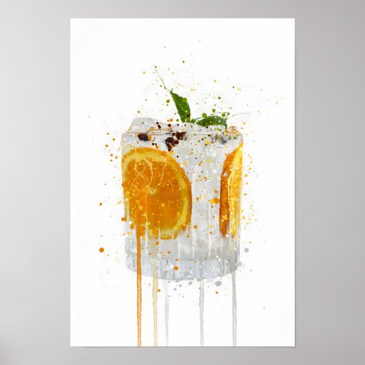 Gin & Tonic 'Orange and Basil' ポスター (正面)