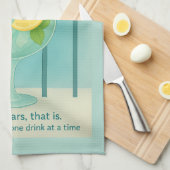 Gin & Tonic Tea Towel | Duck Egg Blue Kitchen Gift キッチンタオル (四つ折り)