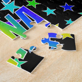 「GINA」名、おもしろい「ハッピーバースデー」 ジグソーパズル (側面)