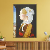 Ginevra Bentivoglio, c.1474- 77 キャンバスプリント (インサイチュ (リビング))
