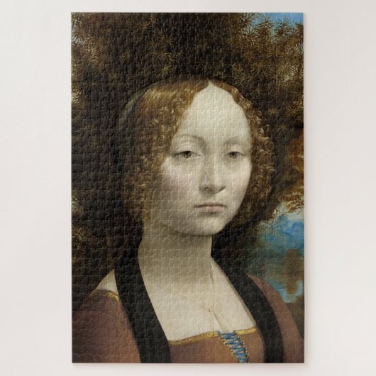 Ginevra de' Benci by Leonardo Da Vinci ジグソーパズル (縦)