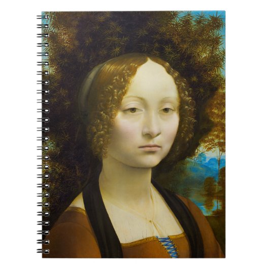 Ginevra de' Benci by Leonardo da Vinci ノートブック (正面)