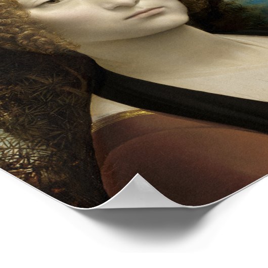 Ginevra de' Benci by Leonardo Da Vinci ポスター (角)