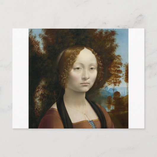 Ginevra de Benci by Leonardo da Vinci ポストカード (正面)