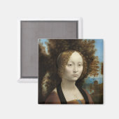 Ginevra de' Benci by Leonardo Da Vinci マグネット (正面/裏面)