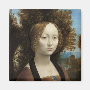 Ginevra de' Benci by Leonardo Da Vinci マグネット