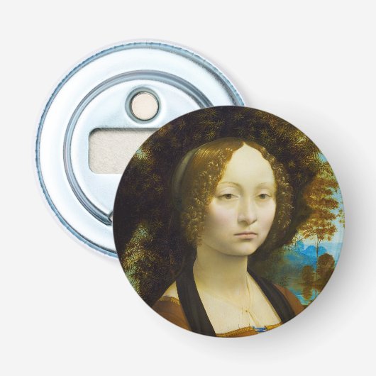 Ginevra de' Benci by Leonardo da Vinci 栓抜き (正面)