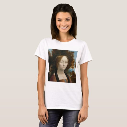 Ginevra de Benci by Leonardo da Vinci Tシャツ (正面フル)