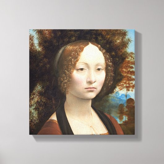 Ginevra de' Benci, c.1474- 78 キャンバスプリント (正面)