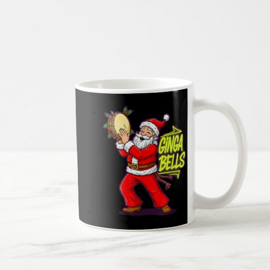 Ginga Bells Santa Brazilian Party Holiday Christma コーヒーマグカップ (右)