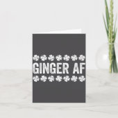 Ginger Af Shirt Irish Men Women St Patricks Day  カード (正面)