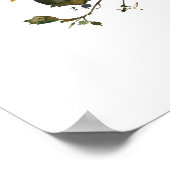 Ginger and Navy Floral Bridal Shower ポスター (角)