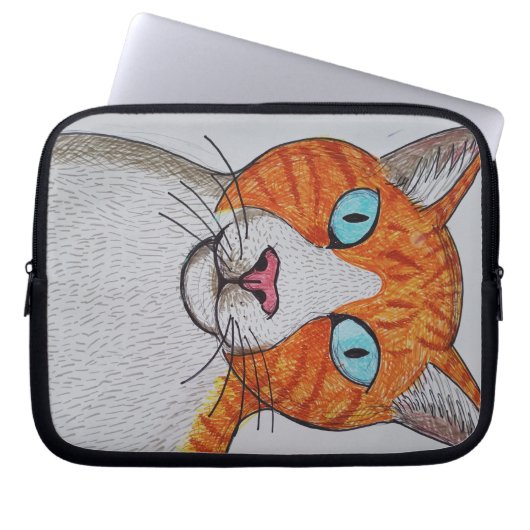 Ginger and white cat Electronics Bag ラップトップスリーブ (正面)