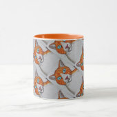 Ginger and White cat mug マグカップ (中央)