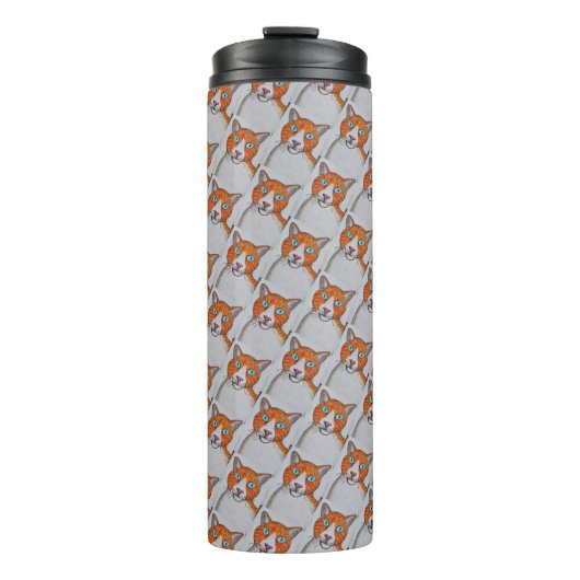 Ginger and White cat Thermal Tumbler タンブラー (正面)