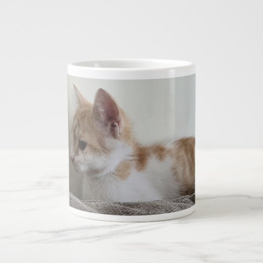 Ginger and White Kitten ジャンボコーヒーマグカップ (正面)