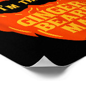 Ginger Beard Man - Bearded Men Funny Quote  ポスター (角)