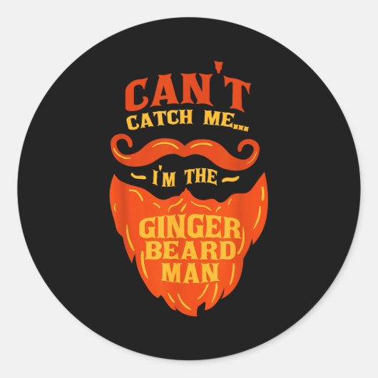 Ginger Beard Man - Bearded Men Funny Quote  ラウンドシール (正面)