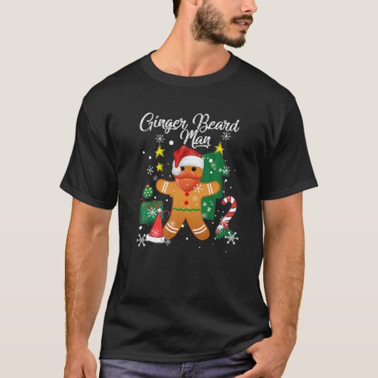 Ginger Beard Man Christmas Pajama Funny Gingerbrea Tシャツ (正面)