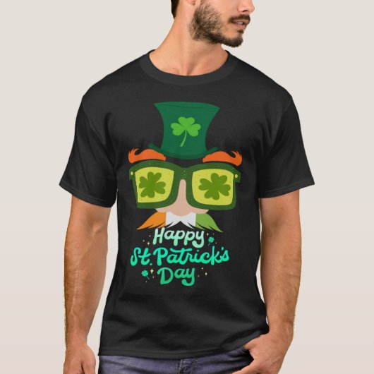 Ginger Beard St Patrick s Day Green Irish Shamrock Tシャツ (正面)