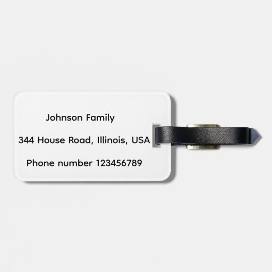 Ginger Cat  ラゲッジタグ (裏面横)