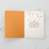 Ginger Cat in Thanksgiving Cornucopia シーズンカード (内部)