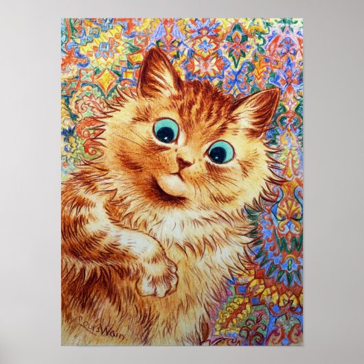 Ginger Cat, Louis Wain ポスター (正面)
